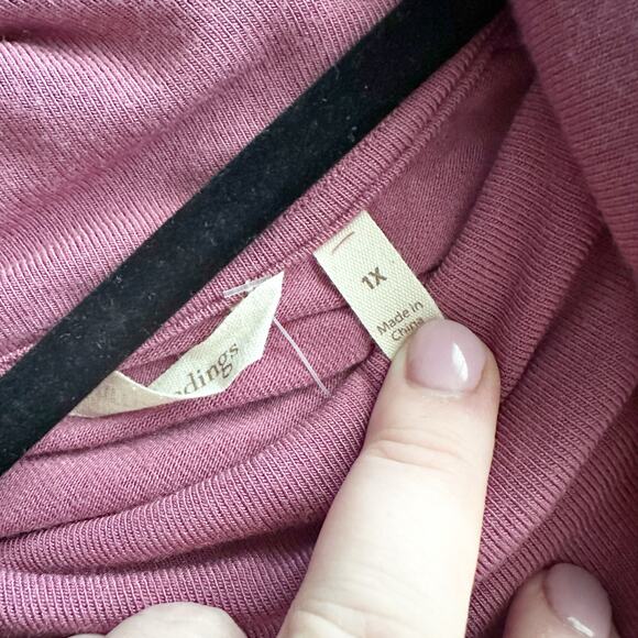 Soft Surroundings B’call Knit Oversized Cowl Neck Tunic Sweater Women's Size 1X - Picture 7 of 7